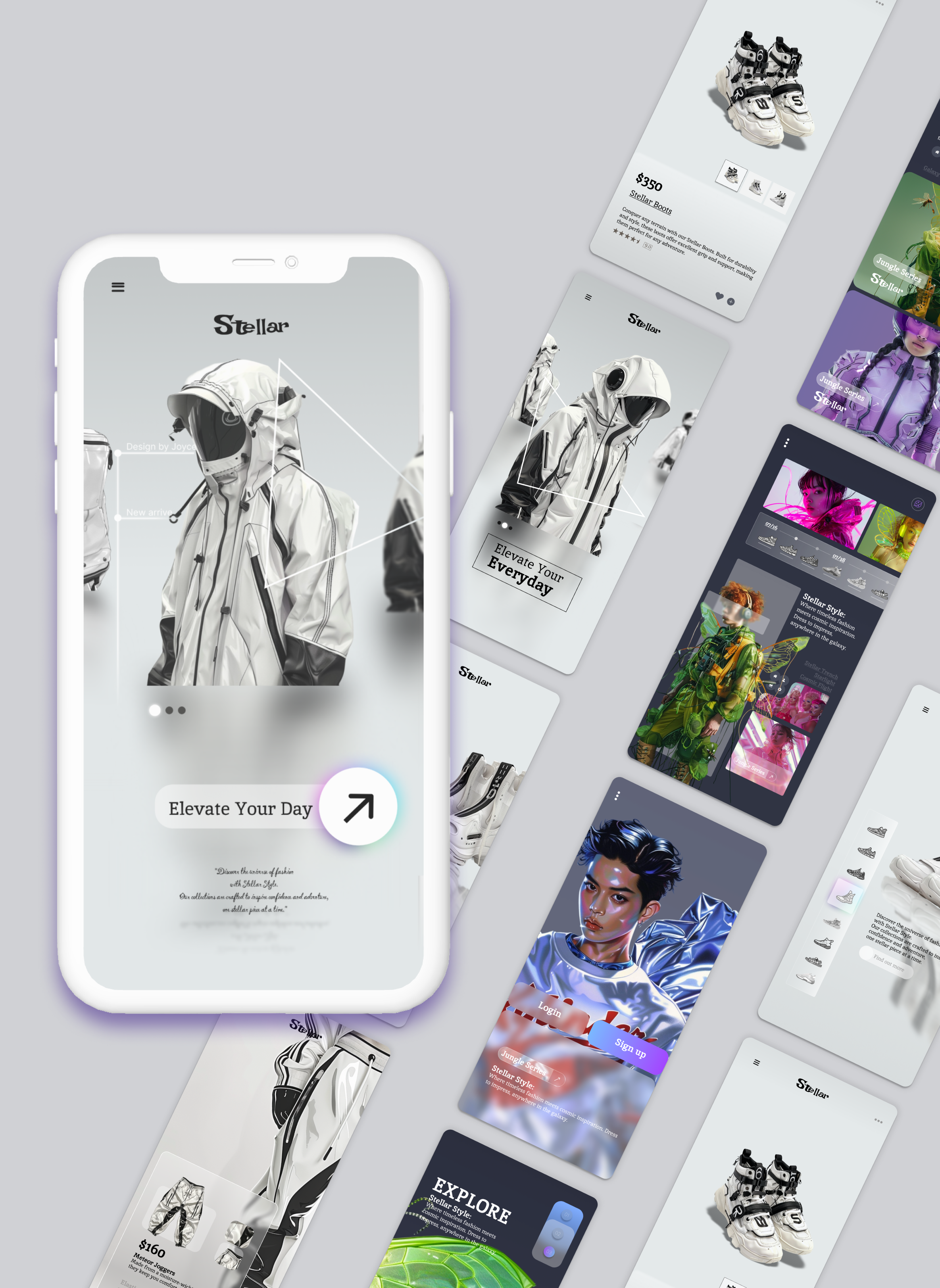 UX and interaction design app screens